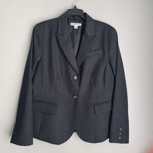 NEW Pendleton Virgin Wool Blazer Women's Size 14 Gray Career
